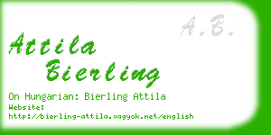 attila bierling business card